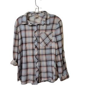 Passport botton down shirt blue/pink